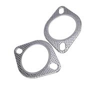 2pcs Acciaio Inossidabile Flangia di Scarico Guarnizione Tubo Con Due Fori Per Migliorare Il Downpipe Del Motore