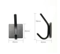 2PCS Acciaio Inox Muro Ganci Adesivo Chiave Cremagliera Inossidabili Semplice