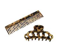 2Pcs Acetato Clip Artiglio Dei Capelli con Pettine Set Tartaruga per Shell Barrette Capelli Acces