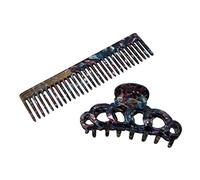 2Pcs Acetato Clip Artiglio Dei Capelli con Pettine Set Tartaruga per Shell Barrette Capelli Acces