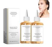 2PCS Acido Glicolico 7% Tonificante, Toning Resurfacing Solution Glycolic Acid Serum Face Skincare Peeling Solution Hydrating Toner 100 ML (One Size, 2PCS)
