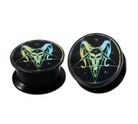 2PCS Acrilico del Cranio Calibro Dell'orecchio Tappi E Tunnel 4-16Mm Vite Fit Tunnel della Carne Tappi per Le Orecchie Expander Barella Dell'orecchio Dilataciones Oreja Useful