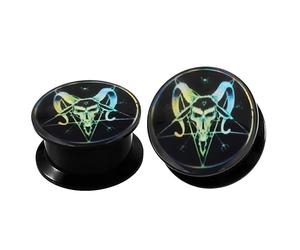 2PCS Acrilico del Cranio Calibro Dell'orecchio Tappi E Tunnel 4-16Mm Vite Fit Tunnel della Carne Tappi per Le Orecchie Expander Barella Dell'orecchio Dilataciones Oreja Useful