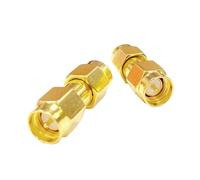 2pcs adattatore coassiale RF SMA maschio a spina accoppiatore placcato in oro dritto