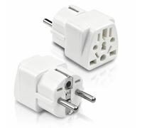 2PCS Adattatore per Presa Universale, Adattatore da viaggio da UK a EU | Adattatore per Spina Universale da Europa, adattatore da spina USA a Italy, 2500 W 250 V 13 A