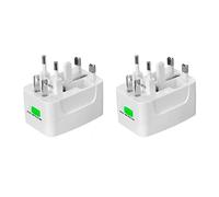 2PCS Adattatore, Worldwide Power Conversion Plug 1300W Presa A Muro Caricatore Convertitore 100 a 240V