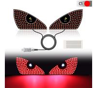 2pcs Adesivo Emoticon Luce LED Finestrino Posteriore Auto Alimentato USB Design