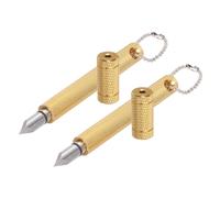 2Pcs Affilatore per Golf Club con Pulitore, Utensile per U&V-Grooves Dorato