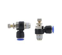 2PCS Air cylinder throttle valve SL4-M5 speed control valve 6-01 adjustable 8-02 quick connection of air pipe(SL6-02)