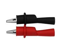 2Pcs Alligatori Test Clip Push On Isolati Morsetti Per Test Elettrici Facile Da Usare Multimetro Push On