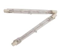 2PCS Alogena R7S 78mm T3 100W Dimmerabile 118MM J-Type 120V/220V R7S Base Bianco Caldo 2700K Lampadine alogene a doppia estremità per lavoro, luci paesaggistiche, lampade da terra 120V-118MM-200W