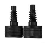 2pcs Aluminium Cue Butt Protector 17mm Black Screw(Small cusp tooth) | Aluminium alloy build, lightweight 8.2-11g, protects joint threads, 17mm size, black finish