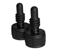 2pcs Aluminium Cue Butt Protector 17mm Black Screw(Standard round tooth) | Aluminium alloy build, lightweight 8.2-11g, protects joint threads, 17mm size, black finish