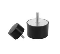 2pcs Ammortizzatori in gomma cilindrici tipo VE con diametro esterno 40mm, cuscinetto silenzioso antivibrante con filettatura maschio a testa singola, cuscinetto in gomma tampone