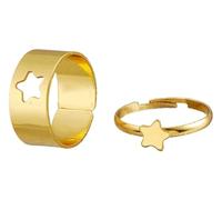 2Pcs Anelli per Le Dita Aeroplano Star Moon Hollow Uomo Donna Vintage Farfalle Anelli Regalo Femminile Attractive
