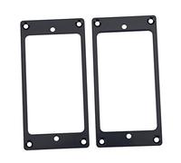 2Pcs Anello di Montaggio Humbucker,Cornice per Pickup Humbucker Metal Humbucker Pickup Frame Anelli di montaggio Parti di ricambio Accessori per strumenti musicali per pickup (Nero)