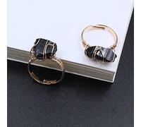 2Pcs Anello Di Tormalina Nera Naturale Anello Di Gemellaggio Di Cristallo Grezzo Irregolare Anelli Di Pietra Aperti Da Donna Regolabili Reiki Balance Anelli Di Barretta Alla Caviglia Per Le Donne Ra