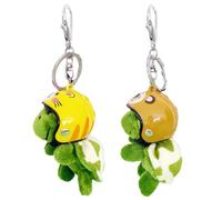 2Pcs Anello Porta Chiavi di Tartaruga Portachiavi Tartaruga di Peluche Portachiavi del Casco Della Tartaruga Portachiavi Carino Regalo di Compleanno Decorativo per Le Chiavi Cellulari Portafogli Auto