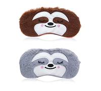 2pcs Animale Sonno Maschera, Maschera per Dormire Animale, Dormire Maschera Occhio di Coniglio Morbido Copertura, per Bambina Donna Viaggio Riposo