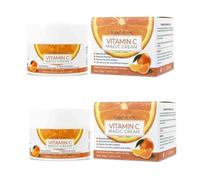 2pcs Anti Aging Vitamin C Cream, Moisturizing Face Cream Wrinkle Remover Collagen Skin Care Cosmetic Lightening Repairing Smooth Skincare Whitening