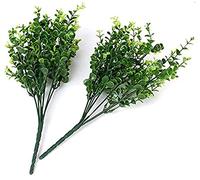 2PCS Arbustes Artificiel arbustes Piante Erbe Rami d'eucalipto en Plastique pour intérieur ou extérieur Idéal pour Décorer Une Maison, Un Jardin