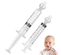 2pcs Aspiratore Nasale Per Bambini, Siringa Da 10 Ml Di Irrigatore Nasale, Punta Di Aspirazione Nasale in Silicone Riutilizzabile, Siringa Di Irrigatore Nasale Per Bambino, Dispositivo Di Risciacquo