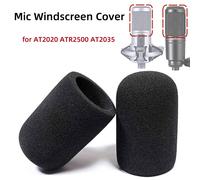 2PCS AT2020 Parabrezza per microfono, Copertura per parabrezza per microfono, Filtro pop in schiuma antivento per Audio Technica AT2020 ATR2500 AT2035