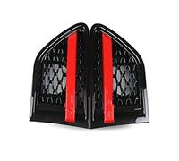 2Pcs Auto Anteriore Lato Parafango Air Vent Griglia Griglia Per Land Per Rover Per Range Per Rover Sport L320 2010-2013 ABS Griglia Radiatore(Black black red)