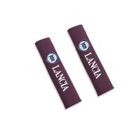 2PCS Auto Pelle Imbottiture Cinture di Sicurezza, per Lancia ypsilon Delta musa Nera thema Stratos Y Phedra Cintura di Sicurezza Protezioni Traspiranti Morbide Car Accessori,B/Red