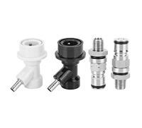 2pcs Ball Lock Connect Set, 1 / 4in Homebrew Keg Post Connector Acciaio inossidabile Keg Ball Lock Liquid Disconnect Brewing Accessory for Home Brewing Wine Making