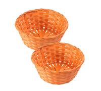 2pcs Bamboo Design Tessere Eggs Decoration Basket Verdure Vegetable Fruits