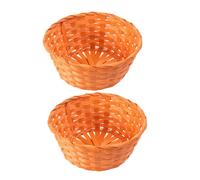 2pcs Bamboo Design Tessere Eggs Decoration Basket Verdure Vegetable Fruits
