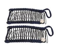 2Pcs Banana Clip Di Capelli Alla Moda Elastico Vintage Copertoncino Pettine Strumento Per Donne Con Capelli Spessi Ondulati Ricci In Navy