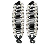 2Pcs Banana Hair Clip, Acrylic Double Claw Clip, Strong Hold for Thick or Thin Hair, Non-Slip Grip for All-Day Wear, Sturdy And Flexible, Ponytail Barrette, Daily Styling