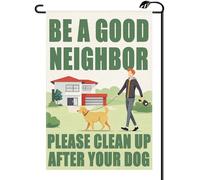 2Pcs Bandiere Da Cortile Clean Up After Your Dog Signs