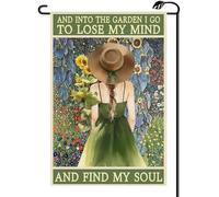 2Pcs Bandiere Da Cortile Funny "And Into The Garden I