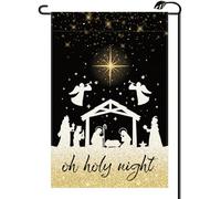 2Pcs Bandiere Da Giardino Christmas Oh Holy Night