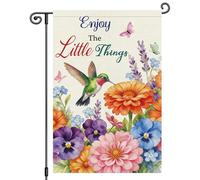 2Pcs Bandiere Da Giardino Spring Enjoy The Little Things
