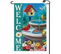 2Pcs Bandiere Da Giardino Spring Summer Cardinal Bird