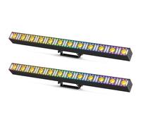 2PCS Barra Wallwasher Luce da Palcoscenico LED 180W, 12 Faretti Con Effetto Luci Calda RGB LED Pixel Luce DMX512 Luci per Feste Stroboscopica Controllo Audio per DJ Palco Discoteca Concerto Matrimonio