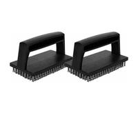 2PCS BBQ Grill Brush, Portable Grill Cleaner Scrubber Reusable with Heat-rsistant Handle for Cleaning Various Barbecue, Quick-Scrub BBQ Accessories, Kitchen Cleaning Brush for Grills Oven