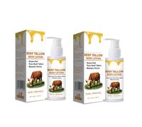 2PCS Beef Tallow and Honey Balm Skin Face Moisturizer Fast Absorption Grass Fed Grass Finished Organic Face Cream Body Lotion