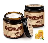 2PCS Beef Tallow Crema, Crema Viso con Sebo Bovino Naturale con Cera d'Api e Miele Per Pelle Sensibile e Disidratata, Idratante Intensa, Assorbimento Rapido e Senza Profumo, 120G