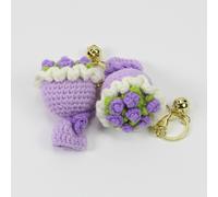 2Pcs Bellissimo Soffice Floreale Piccolo Portachiavi Pendente Borsa Decor Regalo
