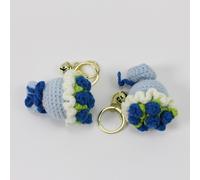 2Pcs Bellissimo Soffice Floreale Piccolo Portachiavi Pendente Borsa Decor Regalo