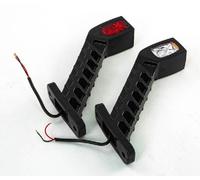 2pcs Bianco Rosso Ambra Indicatore Laterale Leva Luci LED 12V 24V Lungo Camion