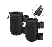 2pcs Bike Cup Holder,bicycle Handlebar Drink Holder with Mesh Pockets Phone Bag Adjustable