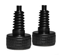 2pcs Billiard Cue Screws Aluminium Alloy Joint Protector(Big cusp tooth) | Aluminium alloy build, lightweight design, protects cue butt during travel, black finish, 2-pack value