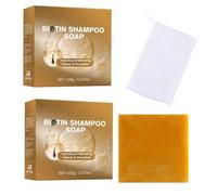 2PCS Biotin Shampoo Soap, Natural Dandruff Fighting Formula with Oil Control Moisturizing Scalp Care