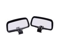 2pcs Black Adjustable Blind Spot Wide Angle Rearview Mirrors For Car Van